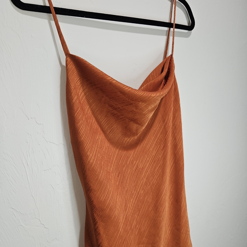 House of Harlow x REVOLVE Party Ira Mini Dress Burnt Orange Women's Size Small - Picture 7 of 16